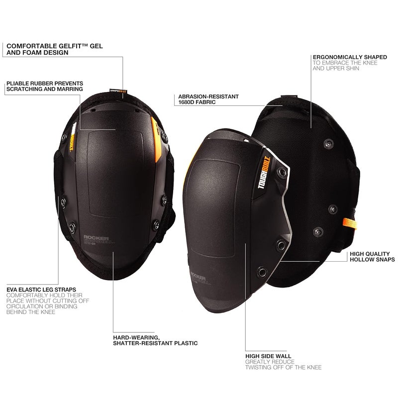 TOUGHBUILT - Gelfit ™ Rocker Professional Knee Pads - SnapShell ™ Compatible - (TB-KP-G201) - Image 2
